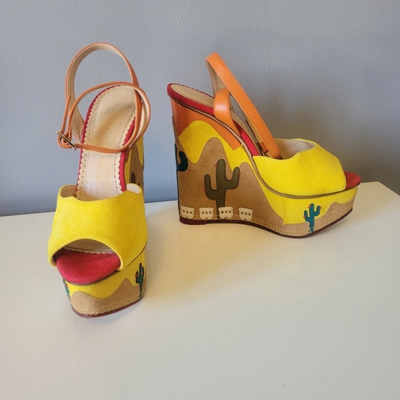 Charlotte Olympia Wild Wild Wedge, VGUC, Size 6 - Picture 2 of 14